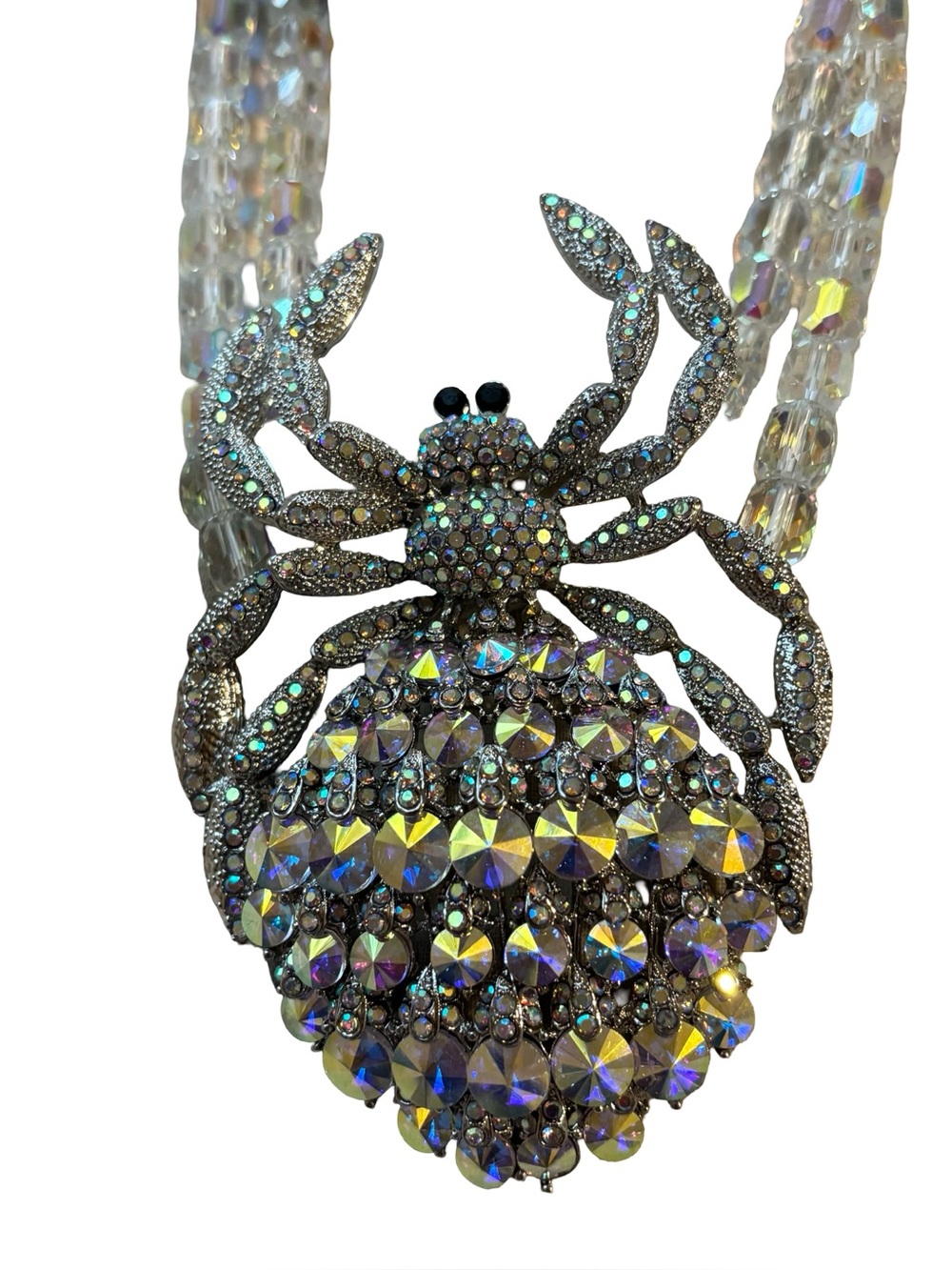 Eye Candy spider statement necklace- Rhinestone spider - crystal
Spider 🎃🎃👻💀 - Picture 3 of 5